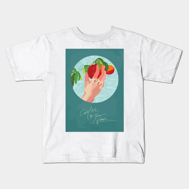 Call me by your name - Peach Kids T-Shirt by notalizard